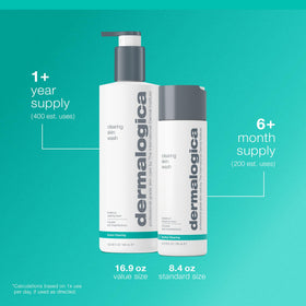Dermalogica application on model showing how it helps unclog and calm skin