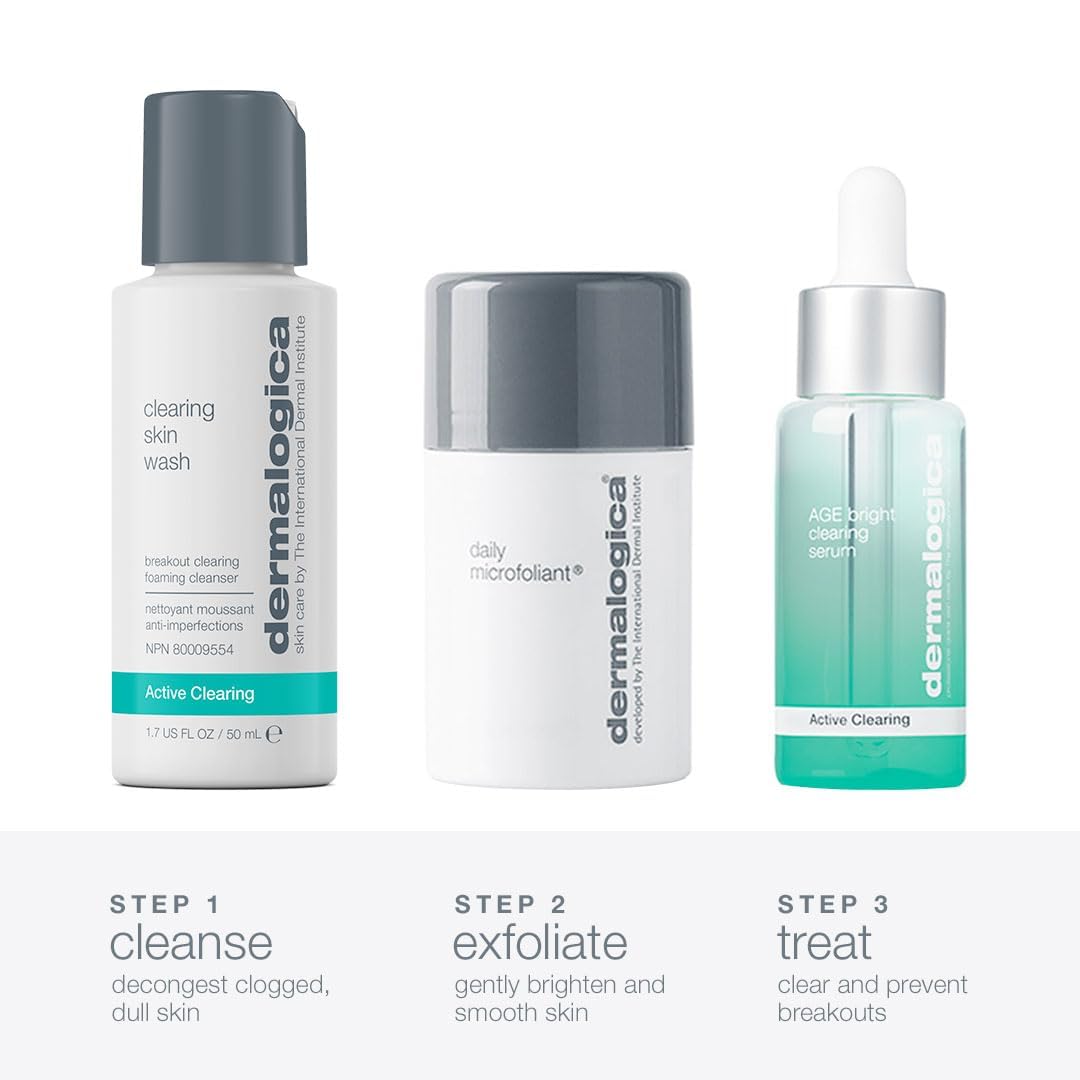 Dermalogica Clearing Skin Wash pump close-up showing precise dispensing control