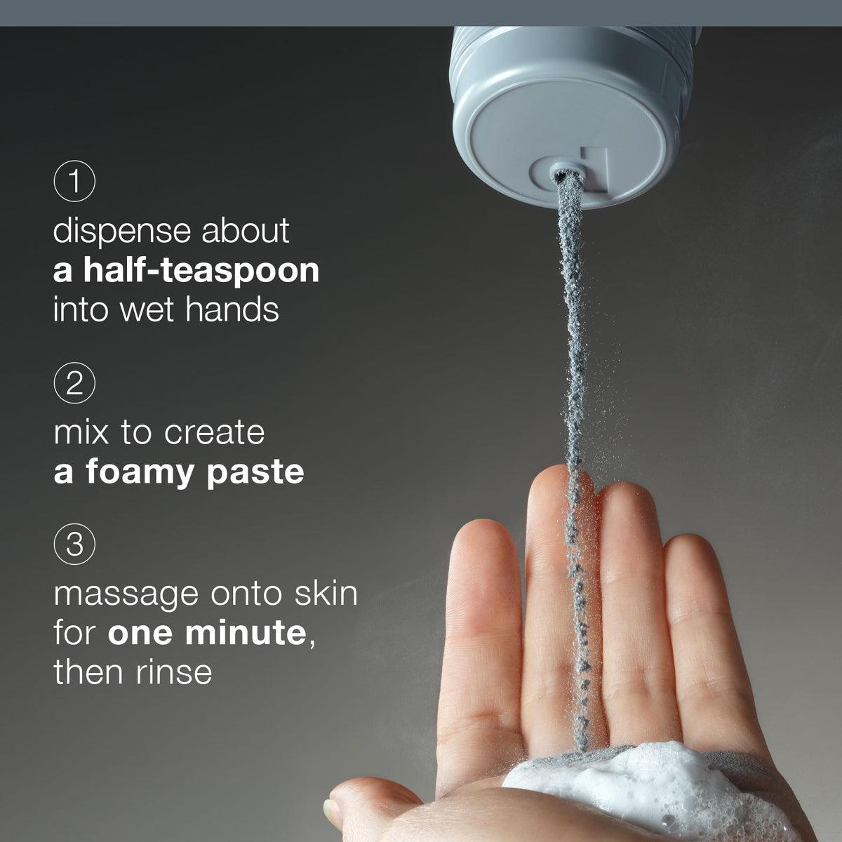 Dermalogica paste applied to cheeks demonstrating effective pore cleansing