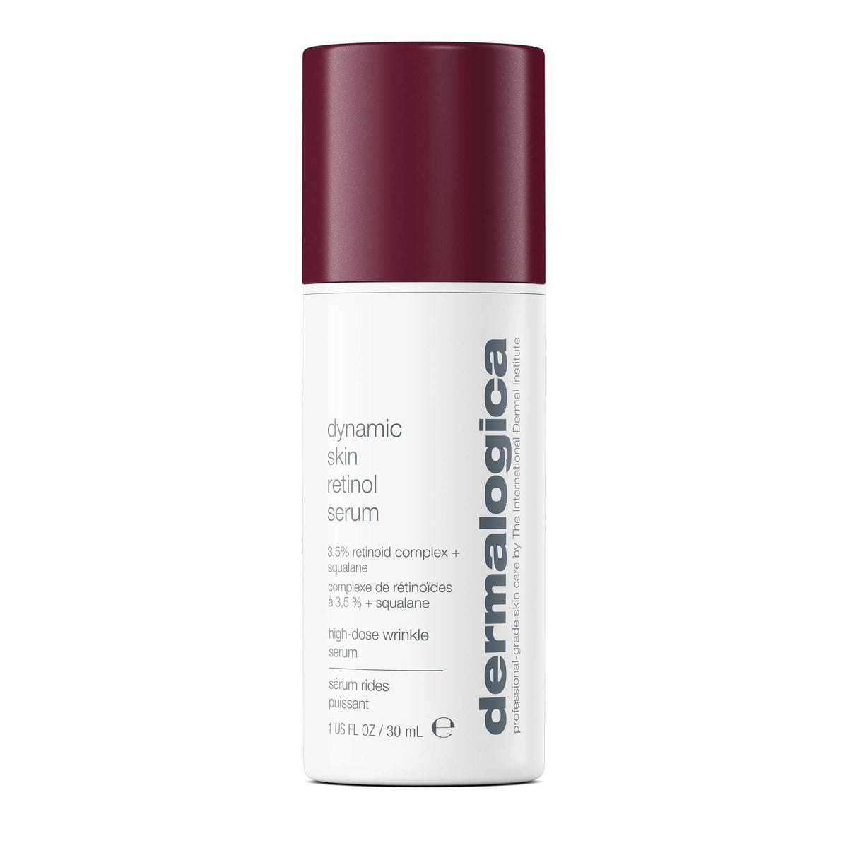 Dermalogica product front packaging showing brand and bottle, highlights professional formula