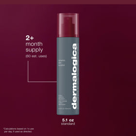 Dermalogica lifestyle shot with beach-ready legs showing sculpted, hydrated appearance
