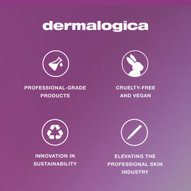 Dermalogica before-and-after texture visual showing reduced line visibility