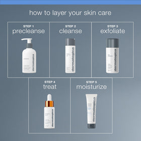 Product label close-up displaying Dermalogica ingredients and formulation transparency