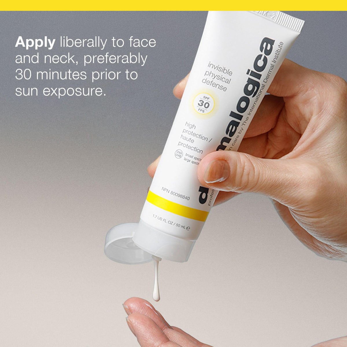 Dermalogica product on hand blending to show weightless, non-greasy coverage
