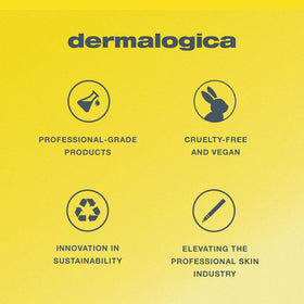 Dermalogica placed on desk with laptop, conveying blue light protection for screen use