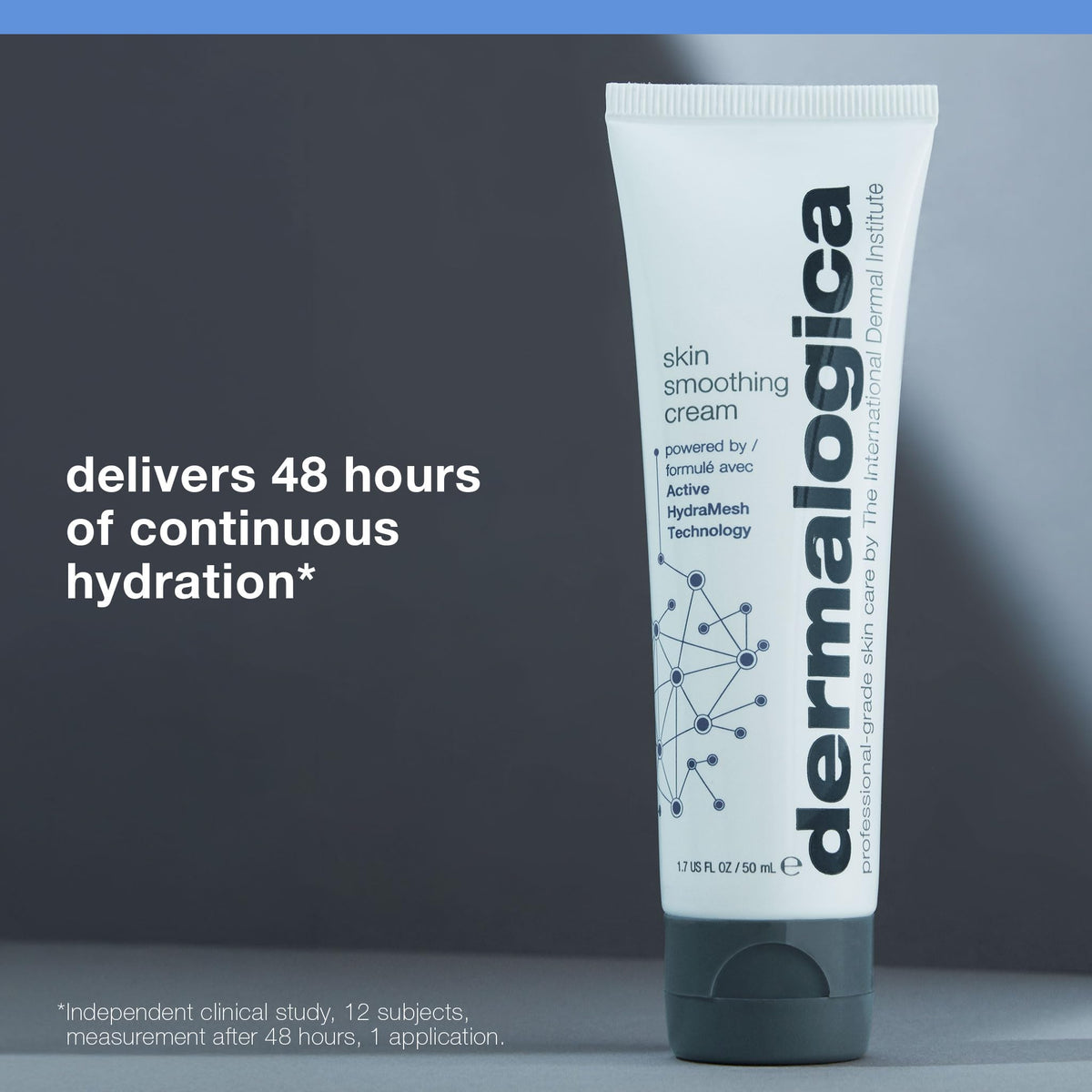 Dermalogica jar next to common objects showing scale and 3.4 fl oz size practicality