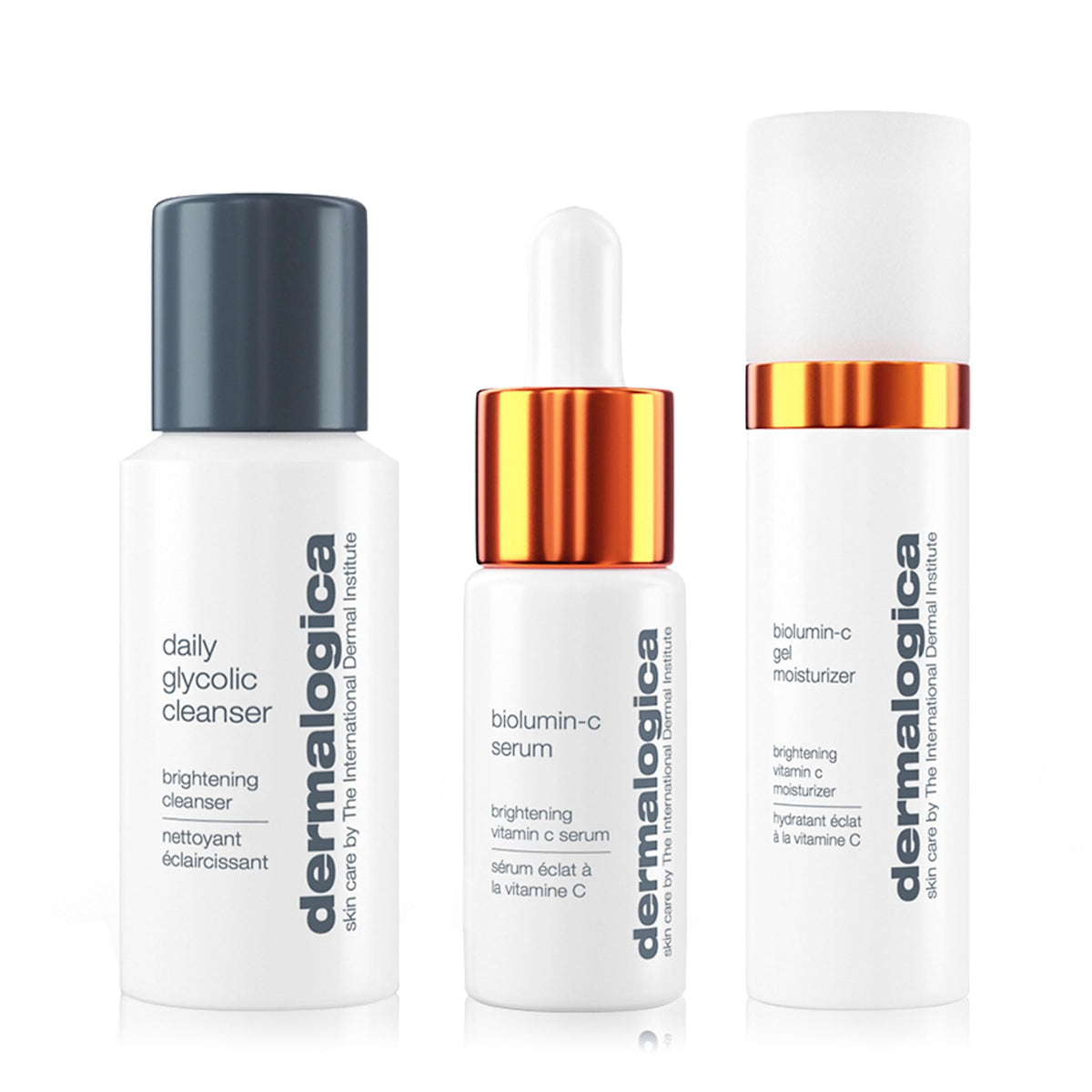 Dermalogica kit front packaging showing trio and benefits
