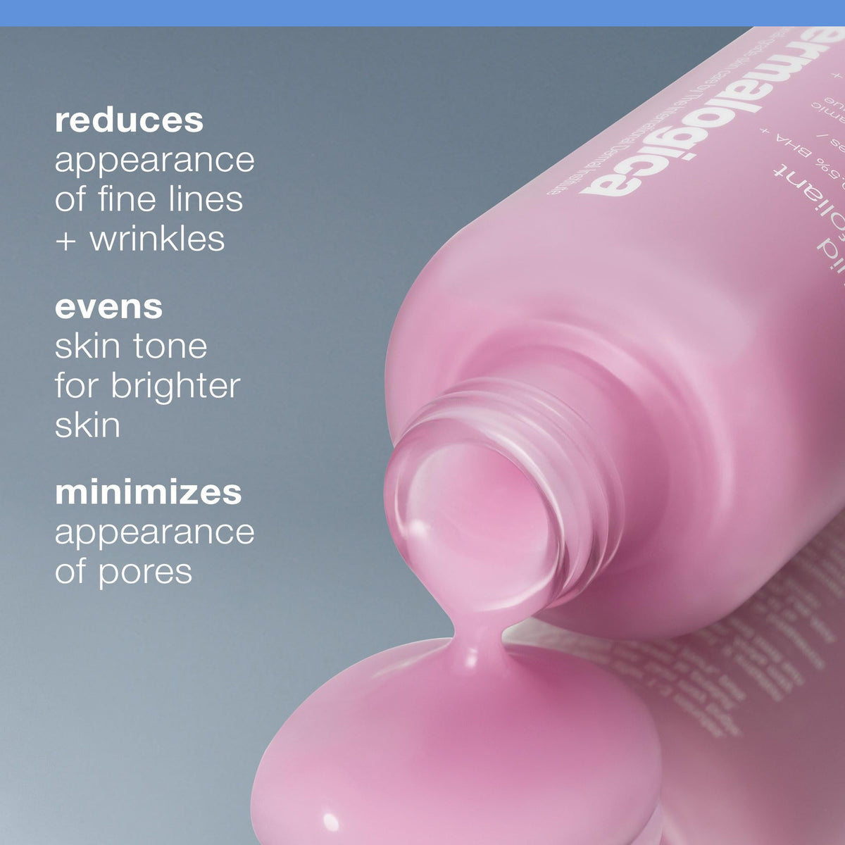 Dermalogica back label closeup highlighting ingredients and application guidance