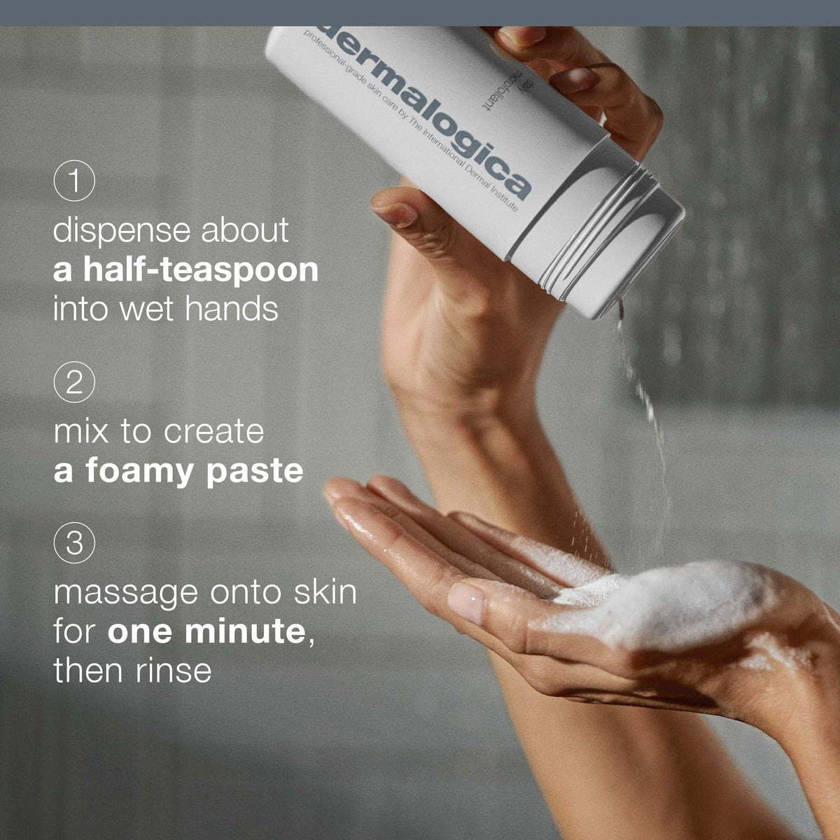 Dermalogica product beside serum and moisturizer illustrating routine prep