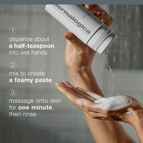 Dermalogica product beside serum and moisturizer illustrating routine prep