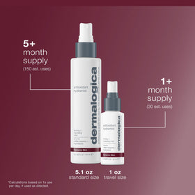 Dermalogica mist applied over makeup to refresh and revive complexion