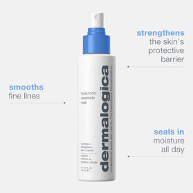 Dermalogica bottle held in hand showing travel size and scale