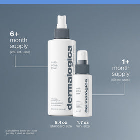Dermalogica toner beside moisturizer showing enhanced product absorption