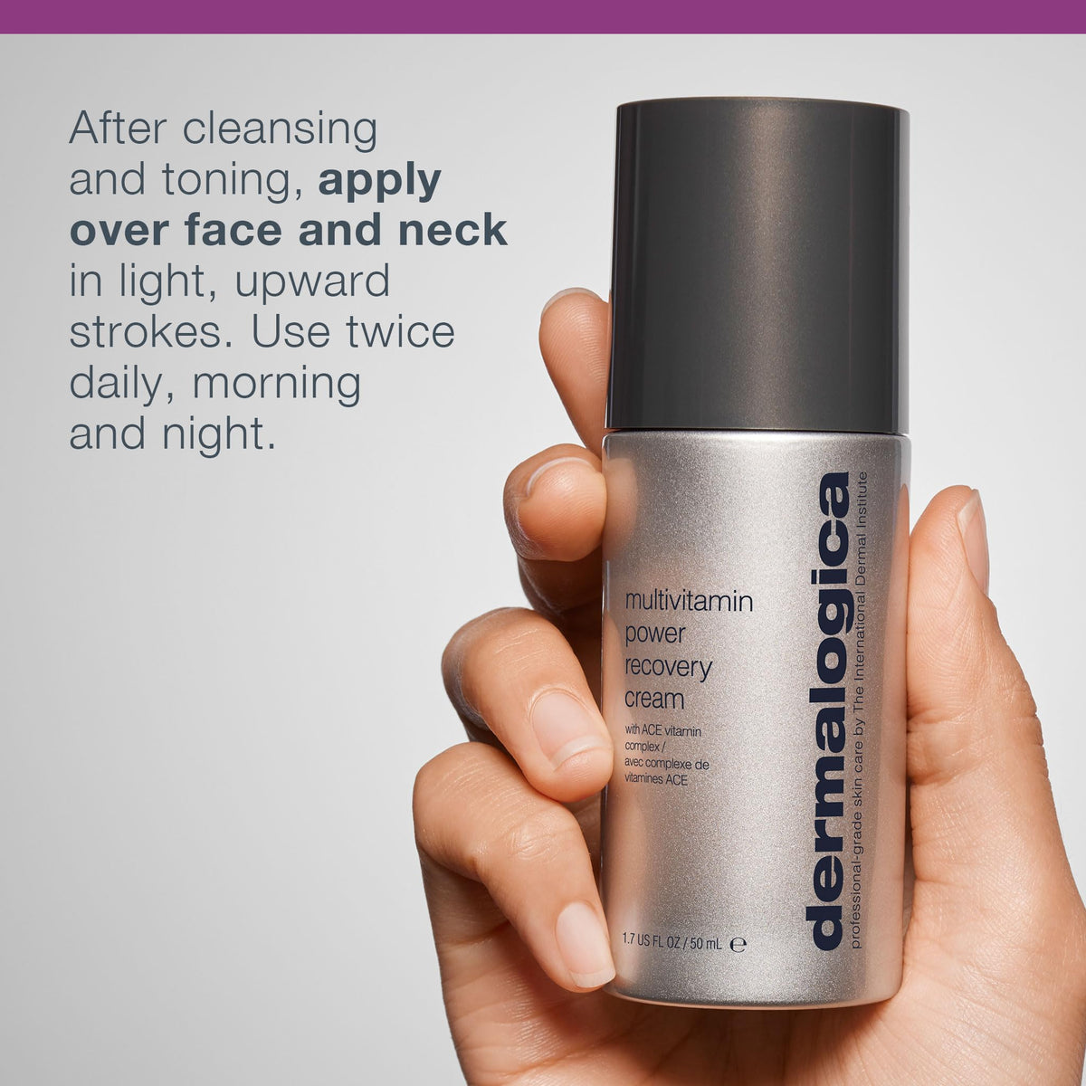 Dermalogica cream 1.7 oz next to coin for scale, clarifies compact travel size