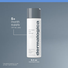 Dermalogica bottle staged in bathroom for daily routine ease and lifestyle appeal