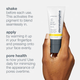 Dermalogica ingredients label with zinc oxide for mineral sun protection benefit