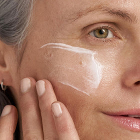 Dermalogica texture close-up of serum surface, emphasizes smooth absorption and glow