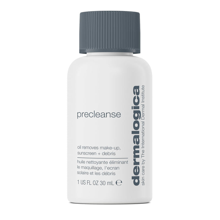 Dermalogica Precleanse front packaging showing travel-size bottle benefits