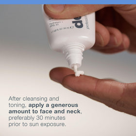 Dermalogica Prisma Protect being applied to face showing daily sunscreen use benefit