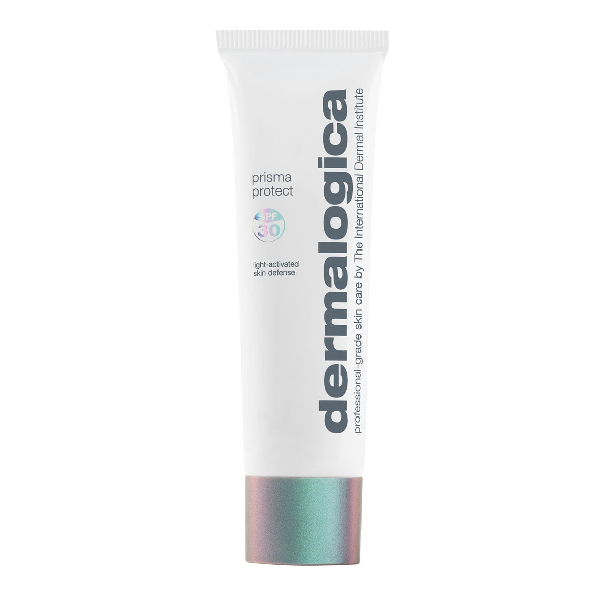 Dermalogica Prisma Protect front tube showing SPF30 protection and branding benefits