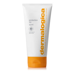 Dermalogica SPF50 sport bottle front view showing label and size benefit