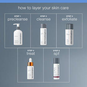 Dermalogica refill beside recycling symbol illustrating reduced waste