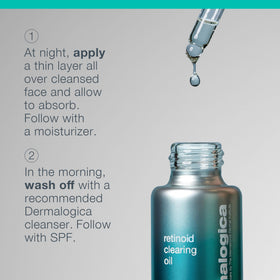 Dermalogica bottle in bathroom night routine setting for bedtime use