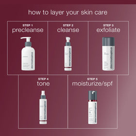 Dermalogica bottle held in hand illustrating travel-friendly size and portability