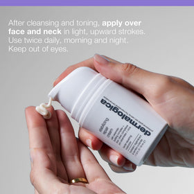 Dermalogica product label close-up highlighting ceramide-support complex
