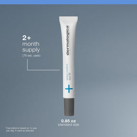 Dermalogica before and after eye area, showing brighter, less puffy results