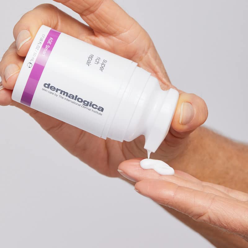 Dermalogica cream on hand demonstrating intense hydration application