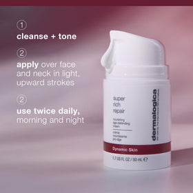 Dermalogica applying moisturizer to face to lock in hydration