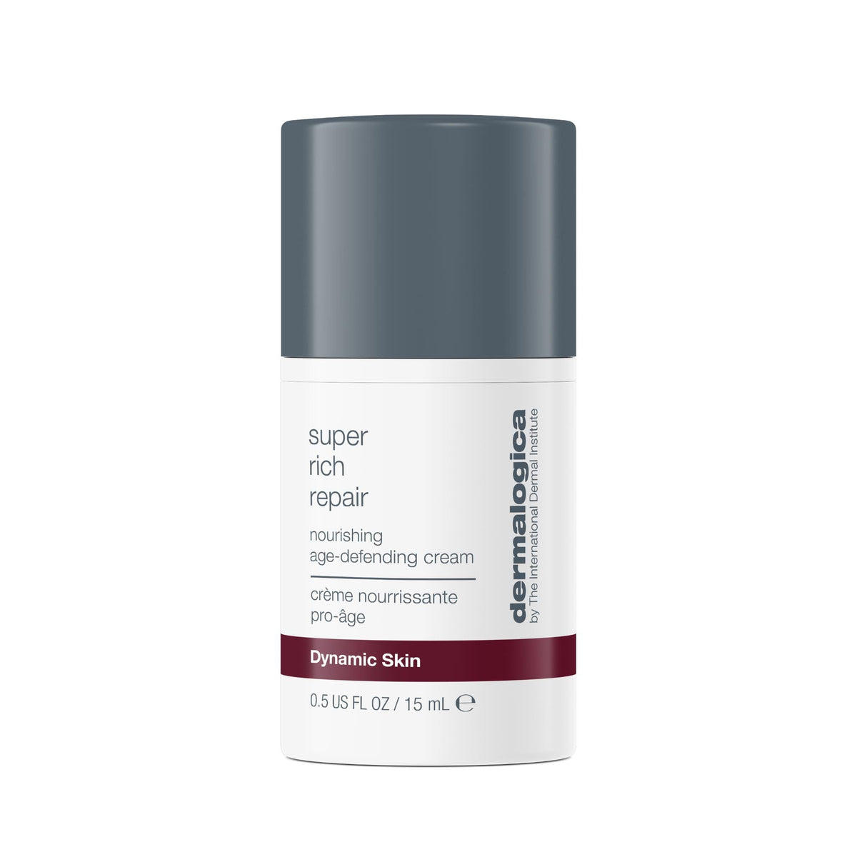 Dermalogica front jar view highlighting compact travel-friendly size