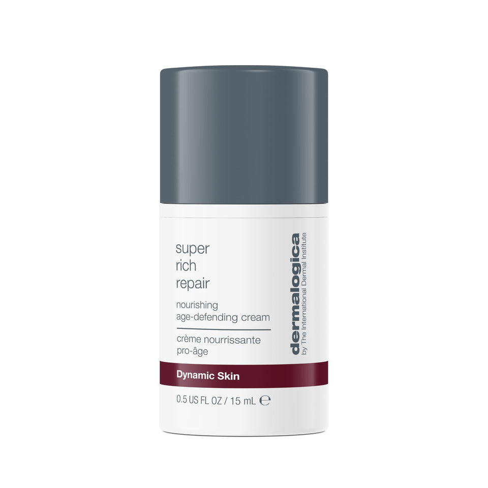 Dermalogica front jar view highlighting compact travel-friendly size