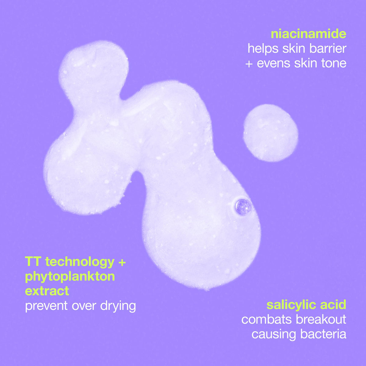 Close-up of Dermalogica serum texture emphasizing lightweight absorbency benefit