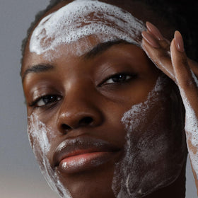 Dermalogica foamy cleansing texture demonstrating oil-removing, non-stripping action