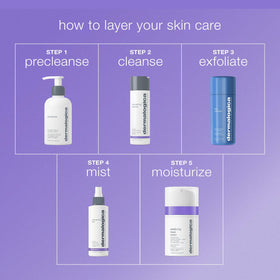 Dermalogica cleanser staged in bathroom for calming daily routine