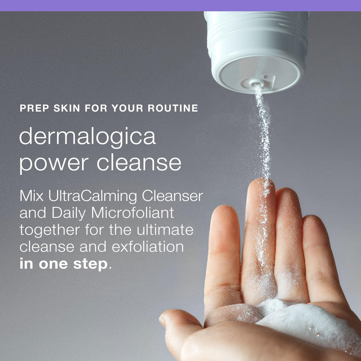 Dermalogica ingredient panel close-up showing skin-friendly formula