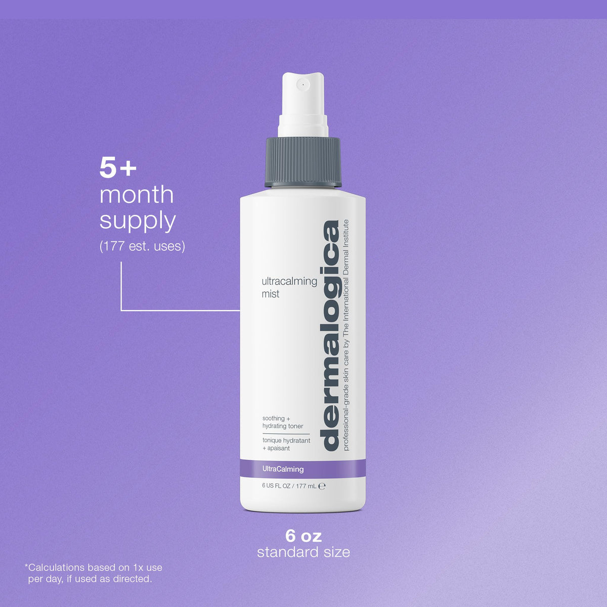 Dermalogica ingredients label showing UltraCalming Complex and aloe benefits