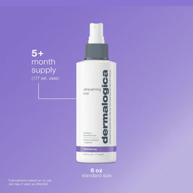 Dermalogica ingredients label showing UltraCalming Complex and aloe benefits