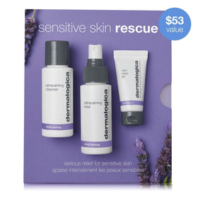 Dermalogica UltraCalming Mist being sprayed on face for instant cooling and soothing