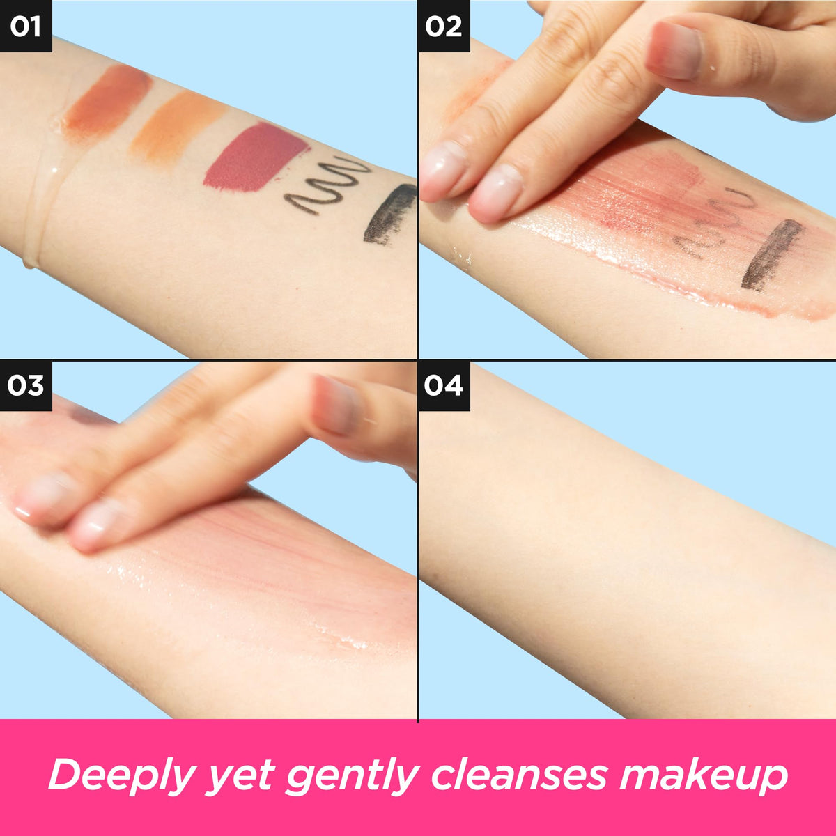 DERMALOGY by NEOGENLAB emulsified milky foam illustrating easy rinsing and no greasy finish
