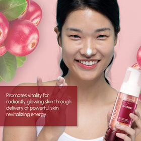 DERMALOGY by NEOGENLAB creamy foam texture demonstrating gentle cleanse