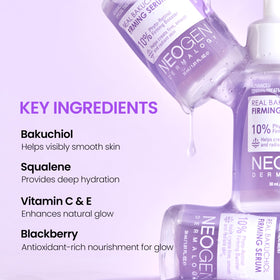DERMALOGY by NEOGENLAB label close-up highlighting key ingredients and transparency