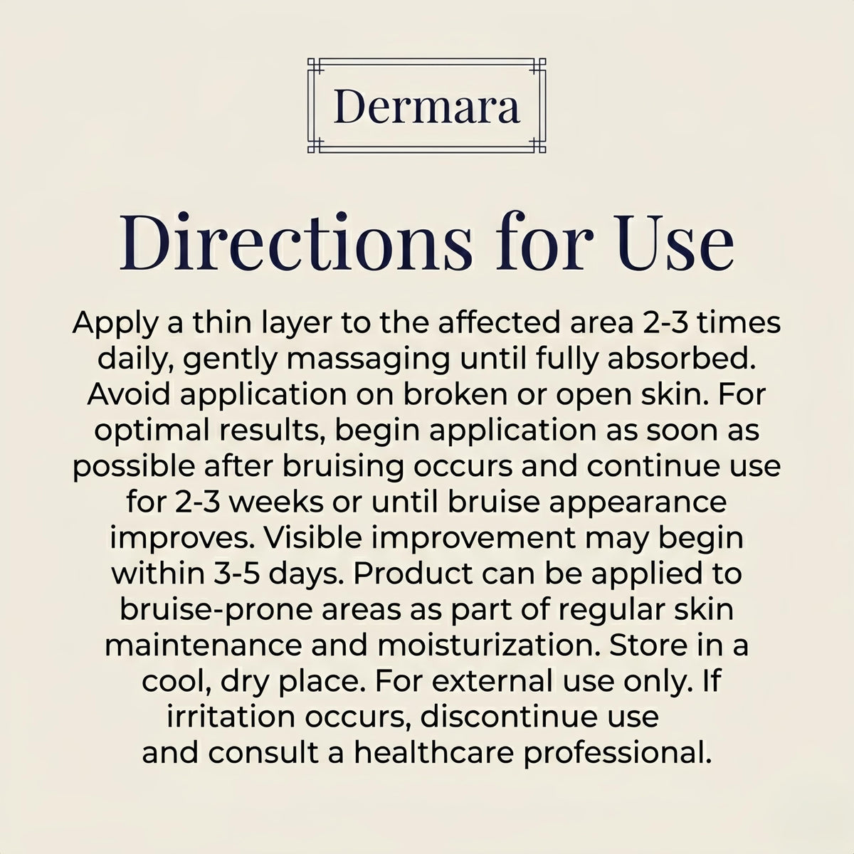 Dermara conceptual before and after illustration showing reduced bruising
