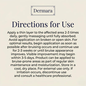 Dermara conceptual before and after illustration showing reduced bruising