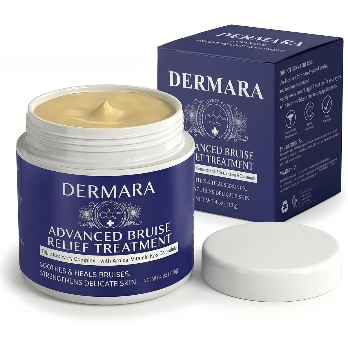Dermara front packaging showing 4 oz tube and clear product benefit