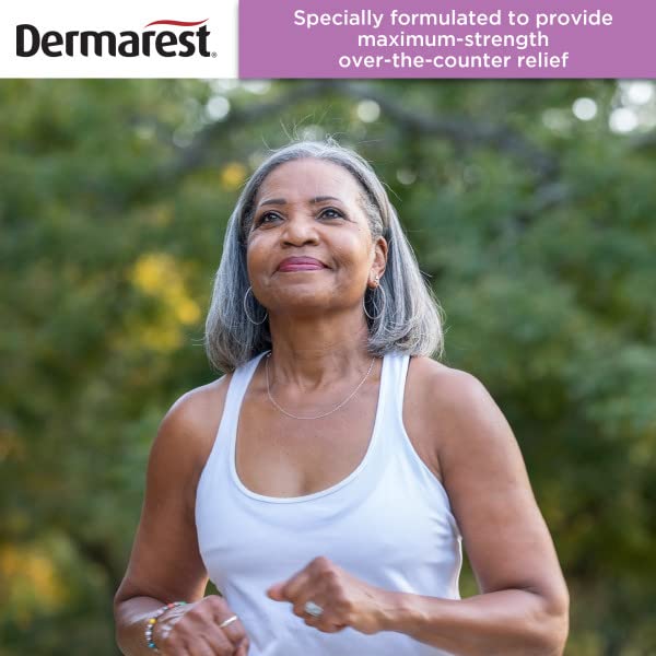 Dermarest bottle in shower setting demonstrating in-shower use and convenience