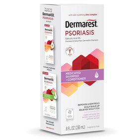Dermarest ingredients panel close-up highlighting 3% salicylic acid active ingredient
