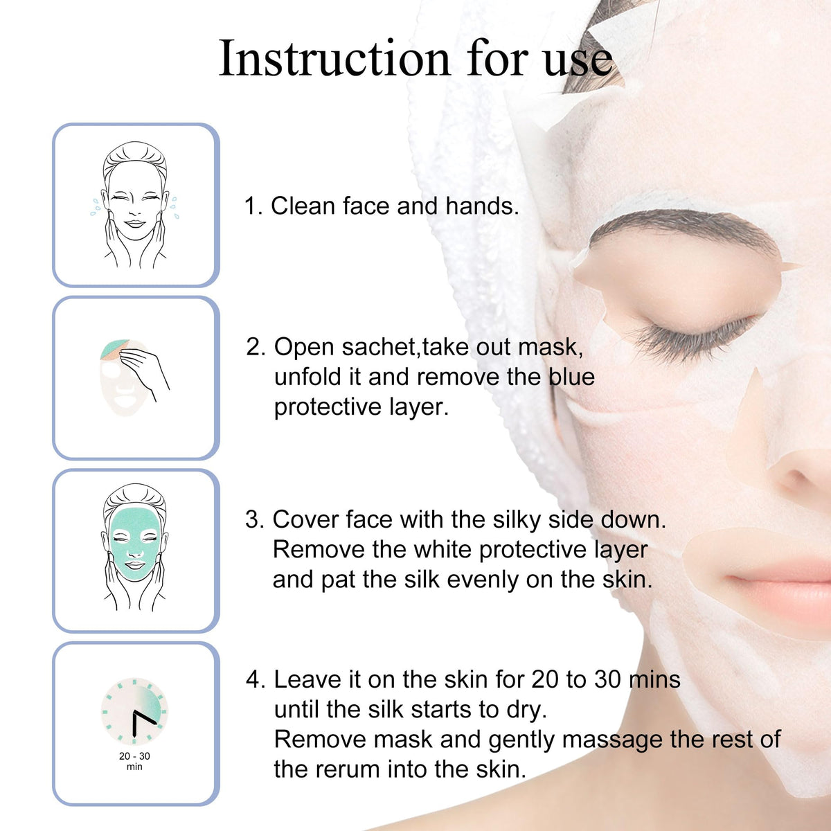 Dermaroller sheet applied to face providing instant cooling comfort